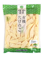 Boiled tip of organic bamboo shoots (Slice)
